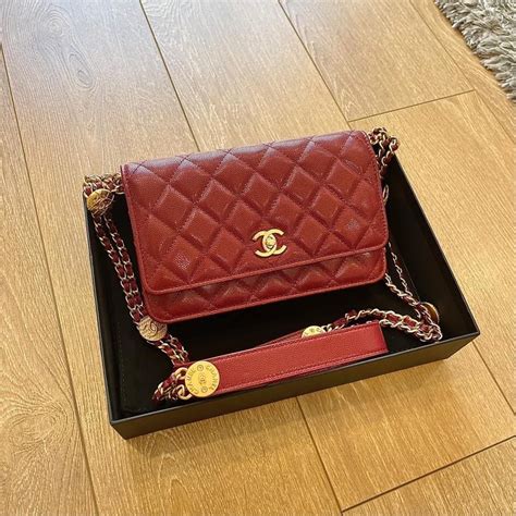 chanel burgundy woc|burgundy chanel caviar bag.